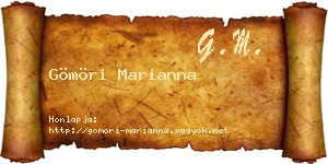 Gömöri Marianna névjegykártya
